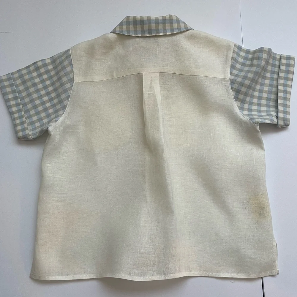 Boys Aletta Italian Two Piece Linen Outift Sz 3 Years